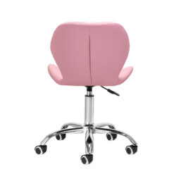 Kosmetologin jakkara QS-06G, kromi/pinkki