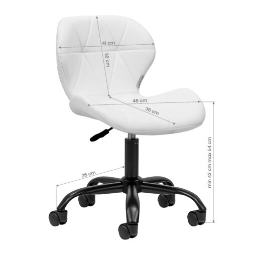 Kosmetologin jakkara QS-06G, musta/valkoinen