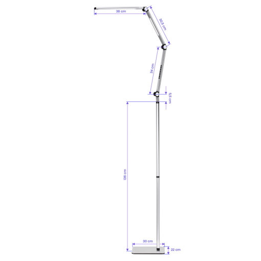 LED-hoitolamppu Yoga 22W – hopeanvärinen
