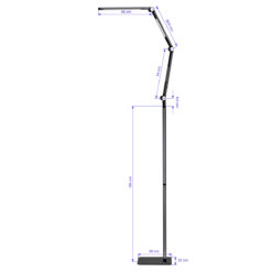 LED-hoitolamppu Yoga 22W – musta