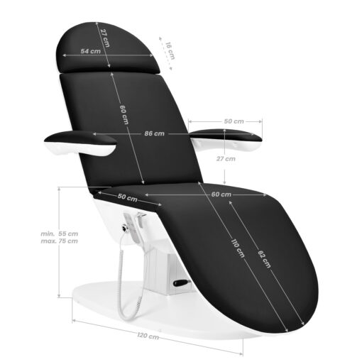 Sähkötoiminen Hoitotuoli SILLON Eclipse 2240K 3 Moottorilla Musta Keinutoiminnolla