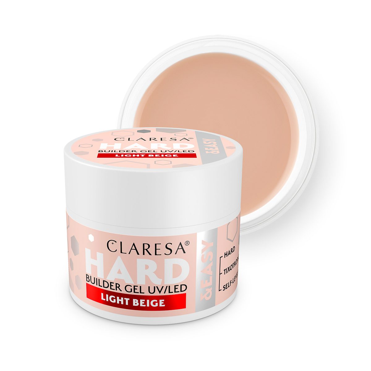 CLARESA HARD&EASY RAKENNUSGEELI Light Beige 45g