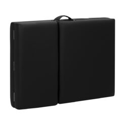 Puinen kokoontaitettava hierontapöytä BALANCE Lux, 3-osainen, 190x70 cm – Musta